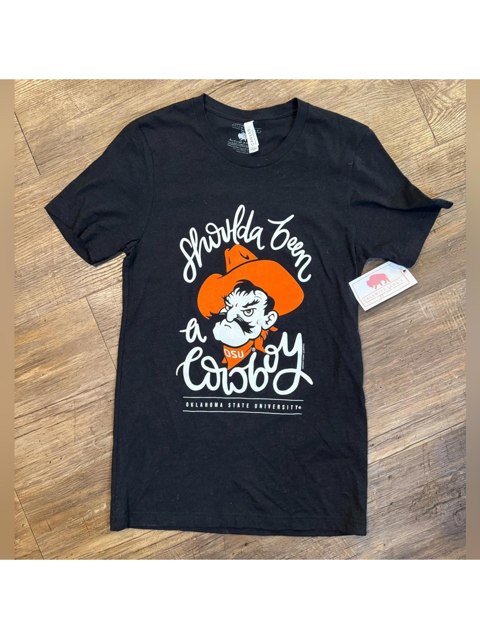 Nwt Calamity Jane Osu Shoulda Been A Cowboy Tshirt Sz Sm Fan Football